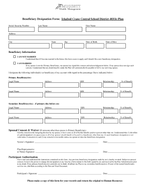 Beneficiary Designation Form