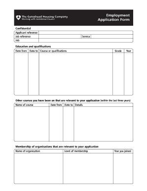 Employment Application Form