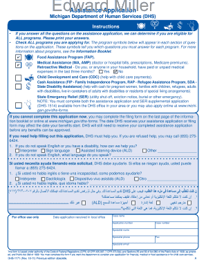 Michigan Assistance Application