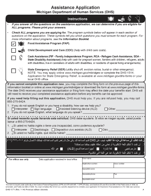 Michigan Assistance Application