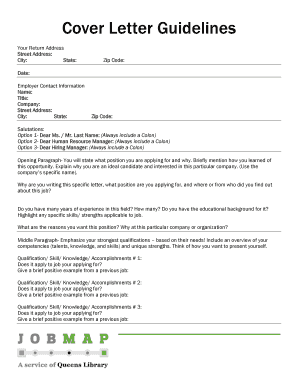 Cover Letter Template
