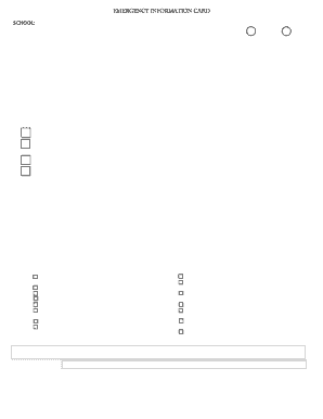 Emergency Information Card