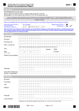 Social Circumstances Report Form