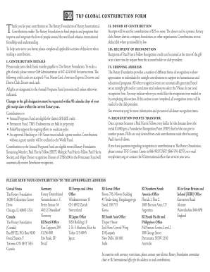 Rotary Foundation Global Contribution Form