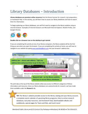 Library Databases Scavenger Hunt Guide