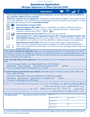 Michigan Assistance Application