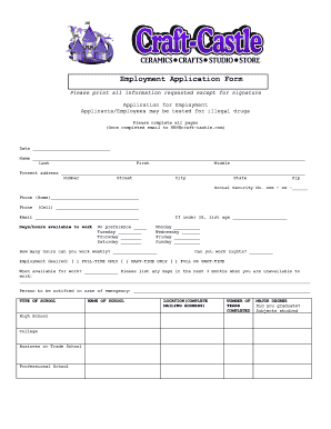 Employment Application Form