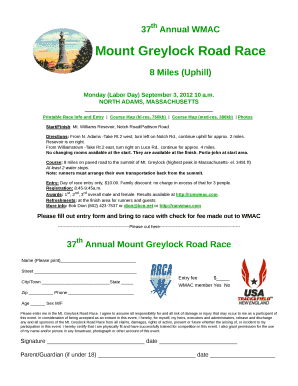 Mount Greylock Road Race - Western Mass Athletic Club