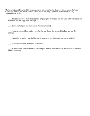 Florida Eviction Complaint Form