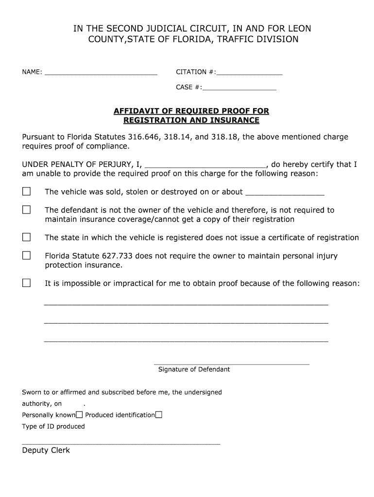 Fillable Online IN THE SECOND JUDICIAL CIRCUIT IN AND FOR LEON