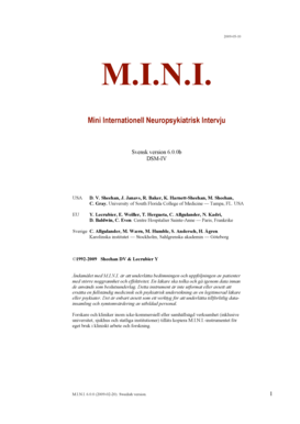 M.I.N.I. Neuropsychiatric Interview