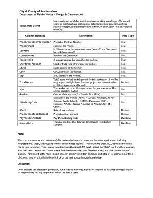 Department of Public Works Design & Construction - bsm sfdpw