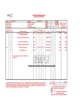 PROFORMA INVOICEPACKING LIST SAMPLE ONLY DO NOT USE