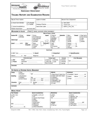 Trauma History and Examination Record