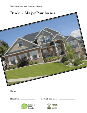 Math 21 Major Purchases Workbook