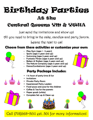 Birthday Party Agreement