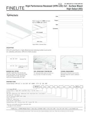 Finelite HPR LED Surface Mount Order Form
