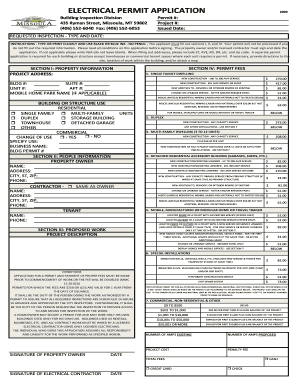 Electrical Permit Application