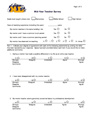 Mid-Year Teacher Survey