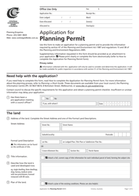 Application for Planning Permit