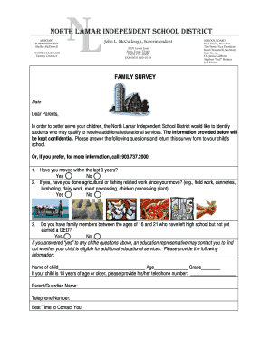 Family Survey Form