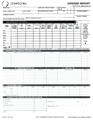 CompuCom Expense Report