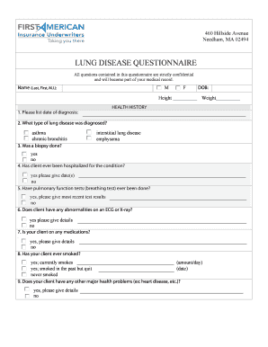Lung Disease Questionnaire