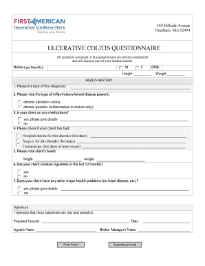 Ulcerative Colitis Questionnaire