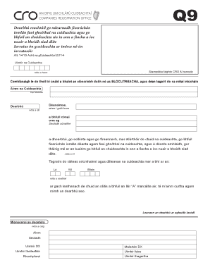 Company Solvency Declaration Form Q9