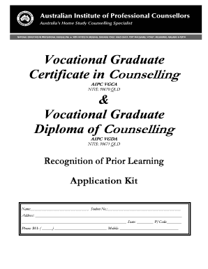 Vocational Counselling RPL Application Kit