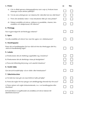 Workplace Violence Risk Assessment Form