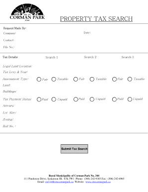 Property Tax Search Form