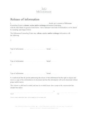Release of Information Form