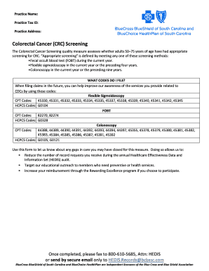 Colorectal Cancer Screening Form