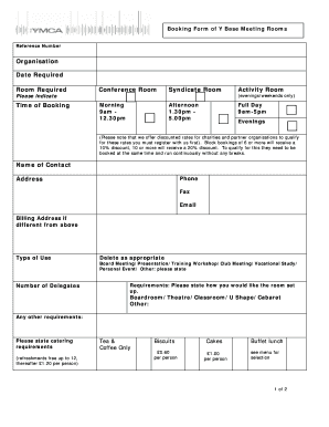 Meeting Room Booking Form