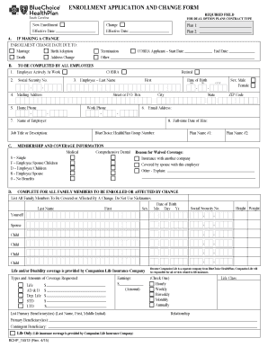 BlueChoice HealthPlan Enrollment Application