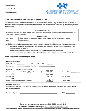 Well-Child Visits Form