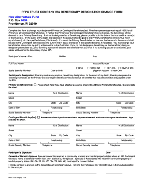 IRA Beneficiary Designation Change Form