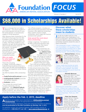 Volume 6 Number 2 Fall 2014 68000 in Scholarships - ararental