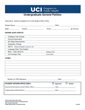Undergraduate General Petition Form