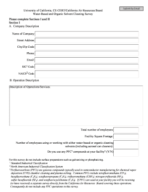 California Air Resources Board Cleaning Survey