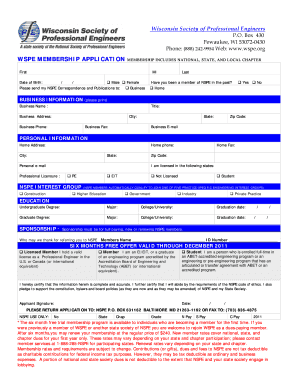 NSPE Membership Application