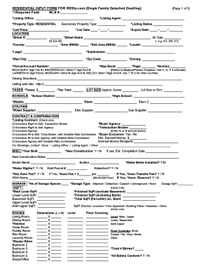 Residential Property Listing Form