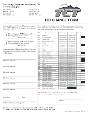 PIC Change Form