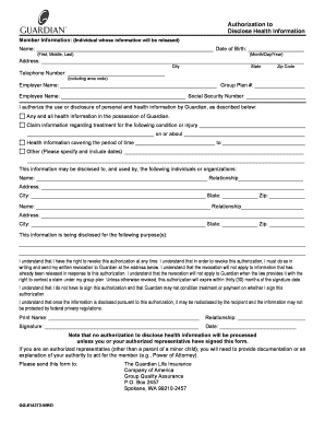 Authorization to Disclose Health Information