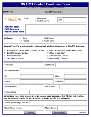 SMARTT Contact Enrollment Form