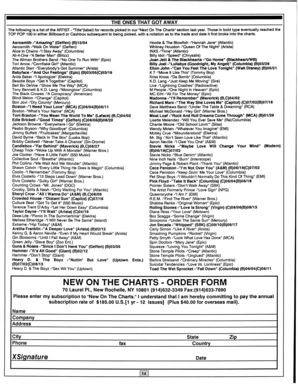 Music Chart Subscription Order Form