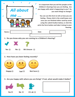 Children's Hearing Feedback Form