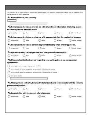 Specialist Feedback Form