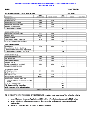 BUSINESS OFFICE TECHNOLOGY ADMINISTRATION GENERAL OFFICE - rpcc